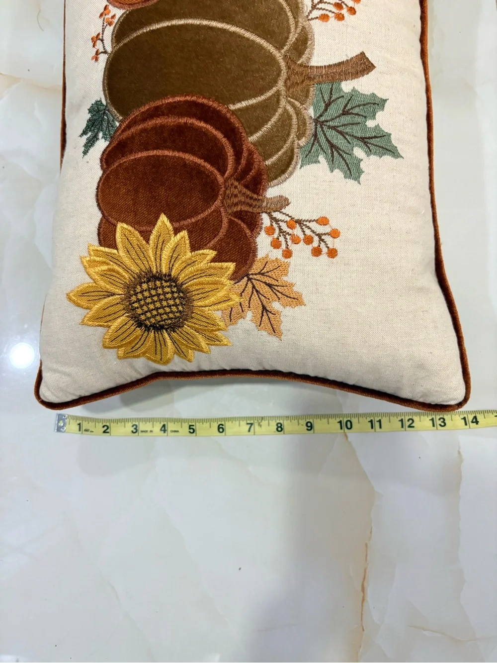 Secret Celebrity Autumn Pumpkin & Sunflower Decorative  Lumbar Throw Pillow